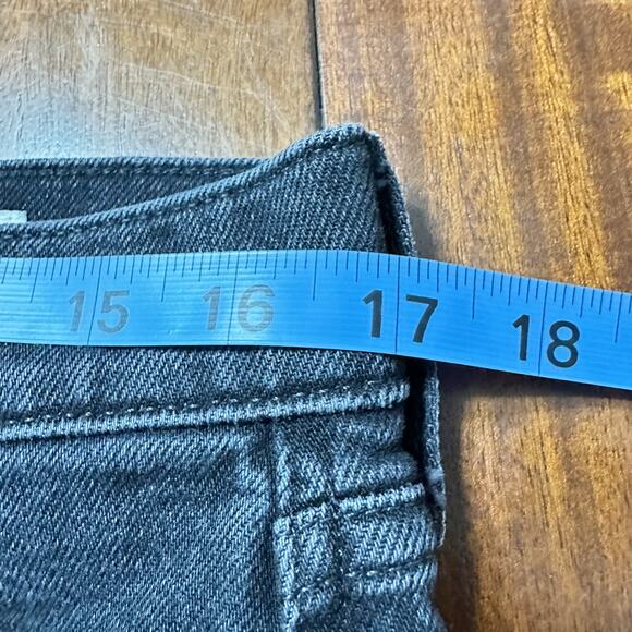 AYR The Pop Straight Ankle Jeans Raw Hem Date Night Black Women 31 - Picture 5 of 7